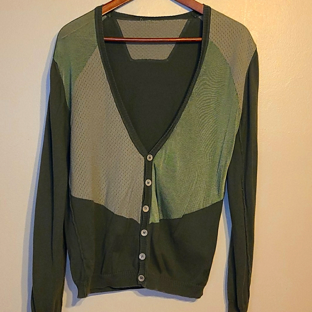 Diesel button up V-neck